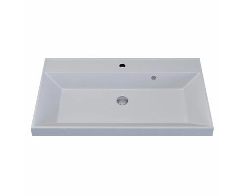 Раковина кварцевая для ванной Uperwood Classic Quartz (80 см, белая матовая, жасмин)