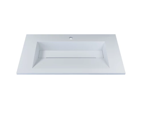 Раковина для ванной полувстраиваемая Uperwood Next (80 см, прямоугольная, белая глянцевая)