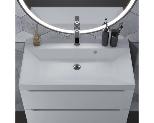 Раковина для ванной полувстраиваемая Uperwood Classic (80 см, матовая, прямоугольная)