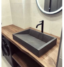 Раковина для ванной комнаты накладная Uperwood Mariana (60*40 см, прямоугольная, графит)