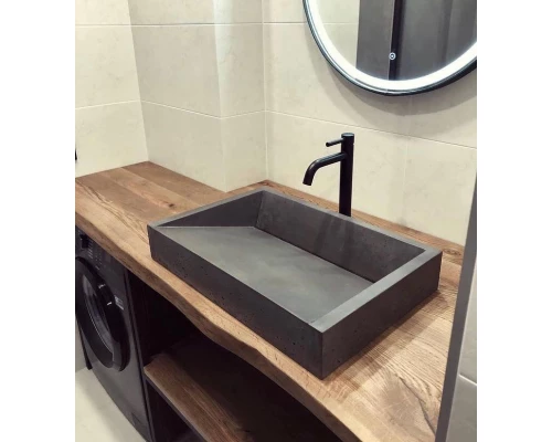 Раковина для ванной комнаты накладная Uperwood Mariana (60*40 см, прямоугольная, графит)