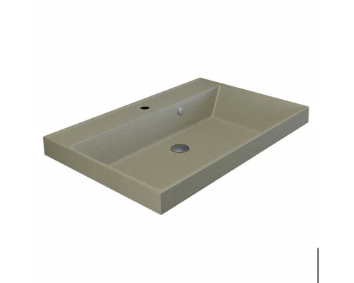 Раковина кварцевая для ванной Uperwood Classic Quartz (80 см, бежевая матовая, десерт)