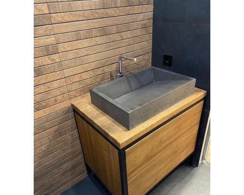 Раковина для ванной комнаты накладная Uperwood Mariana (60*40 см, прямоугольная, графит)