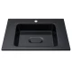 Раковина для ванной полувстраиваемая Uperwood Modul 65 см, черная глянцевая