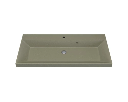 Раковина кварцевая для ванной Uperwood Classic Quartz (100 см, бежевая матовая, десерт)