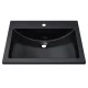 Раковина для ванной полувстраиваемая Uperwood Self 60 см, черная глянцевая