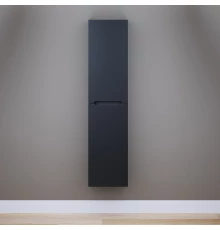 Шкаф-пенал для ванной Uperwood Tanos (33*27*150 см, подвесной, правый, черная эмаль)