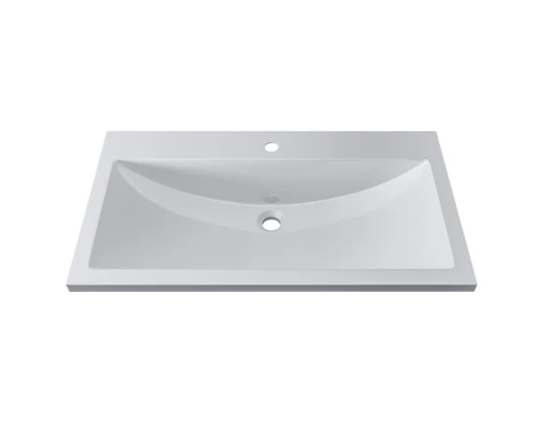Раковина для ванной полувстраиваемая Uperwood Self 80 см, белая глянцевая