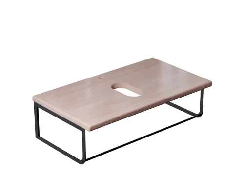 Столешница под раковину для ванной подвесная Uperwood Tanos (с кронштейнами, 80 см, светлое дерево)