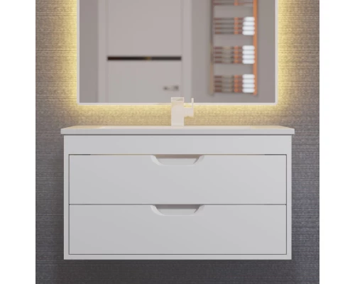 Тумба под раковину для ванной Uperwood Modul (80 см, подвесная, матовая, белая)