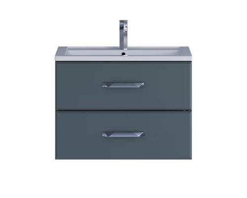 Тумба с раковиной для ванной Uperwood Foster (70 см, подвесная, серый графит)