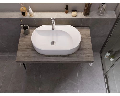 Раковина для ванной накладная Uperwood Luna (60 см, овальная)