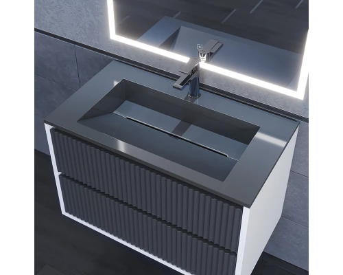 Раковина для ванной Uperwood Next Premium 80 см, серый глянец