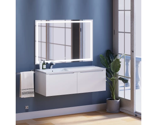 Тумба с раковиной Uperwood Tanos-Cosmos 120 см, подвесная, левая, белый