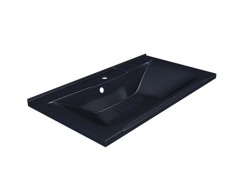Раковина для ванной полувстраиваемая Uperwood Elen (80 см, с декоративной накладкой, черный металл)