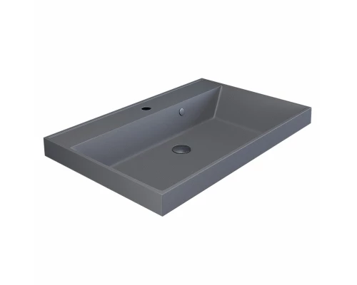 Раковина кварцевая для ванной Uperwood Classic Quartz (70 см, серая матовая, бетон)