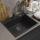 Кухонная мойка из искусственного камня Uperwood UPD-104 (прямоугольная, цвет уголь)