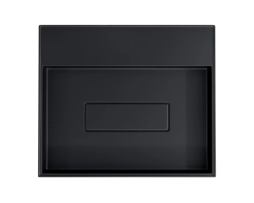 Раковина накладная кварцевая Uperwood Tanos Quartz 50 см, прямоугольная, без отверстия для смесителя, уголь