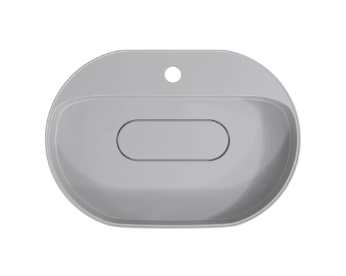 Раковина накладная кварцевая Uperwood Tanos Quartz 55х40х10 см, овальная, белая матовая, жасмин