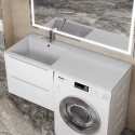 Раковина над стиральной машиной Uperwood Cosmos 120 см, левая, жасмин Раковина над стиральной машиной Uperwood Cosmos 120 см, левая, жасмин
