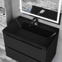 Раковина для ванной Uperwood Classic New 70 см, черная глянцевая, с накладкой для слива Раковина для ванной Uperwood Classic New 70 см, черная глянцевая, с накладкой для слива