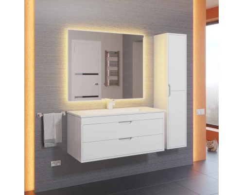 Тумба под раковину для ванной Uperwood Modul (100 см, подвесная, матовая, белая)