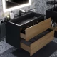 Раковина для ванной полувстраиваемая Uperwood Barsa (80 см, прямоугольная, черная)