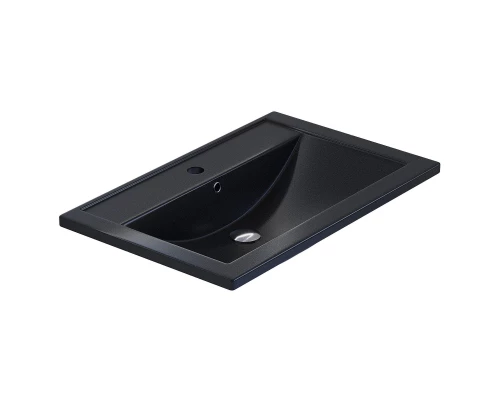 Раковина кварцевая для ванной Uperwood Foster Quartz (70 см, черная матовая, космос)