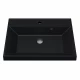 Раковина кварцевая для ванной Uperwood Classic Quartz (60 см, черная матовая, уголь)