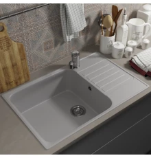 Кухонная мойка из искусственного камня Uperwood UPD-400 (прямоугольная, цвет дым)