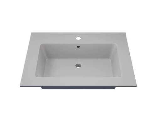 Раковина для ванной полувстраиваемая Uperwood Parma Quartz (65 см, белая матовая, жасмин)