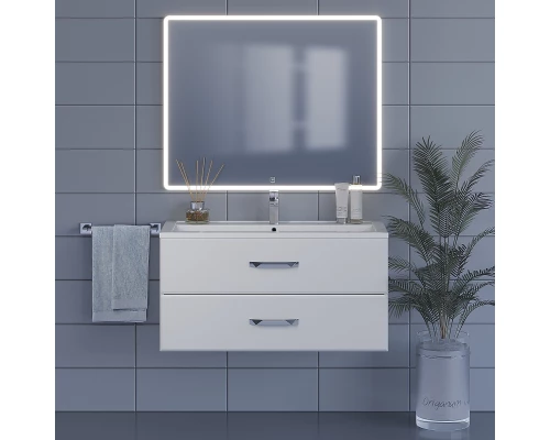 Тумба с раковиной для ванной Uperwood Foster (100 см, подвесная, белая)