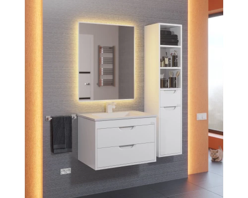 Тумба с раковиной для ванной Uperwood Modul (65 см, подвесная, матовая, белая)