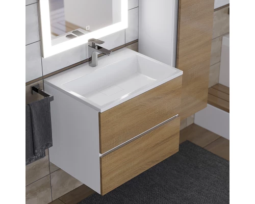 Раковина для ванной полувстраиваемая Uperwood Barsa (60 см, прямоугольная, белая)