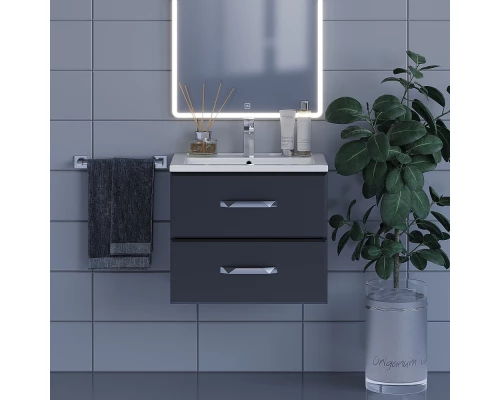 Тумба под раковину для ванной Uperwood Foster (60 см, подвесная, черная)