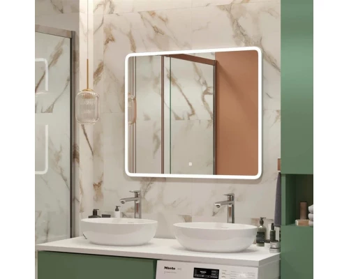 Зеркало для ванной с подсветкой Uperwood Foster (90*80 см, LED подсветка, сенсорный выключатель, антизапотевание)