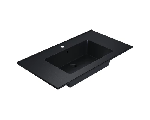 Раковина для ванной полувстраиваемая Uperwood Parma Quartz (85 см, черная матовая, космос)