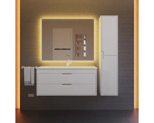 Тумба с раковиной для ванной Uperwood Modul (100 см, подвесная, матовая, белая)