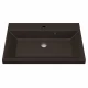 Раковина кварцевая для ванной Uperwood Classic Quartz (70 см, коричневая матовая, трюфель)
