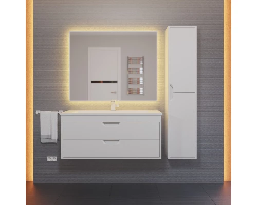 Тумба с раковиной для ванной Uperwood Modul (100 см, подвесная, матовая, белая)