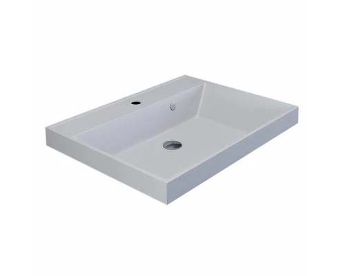 Раковина кварцевая для ванной Uperwood Classic Quartz (60 см, белая матовая, жасмин)