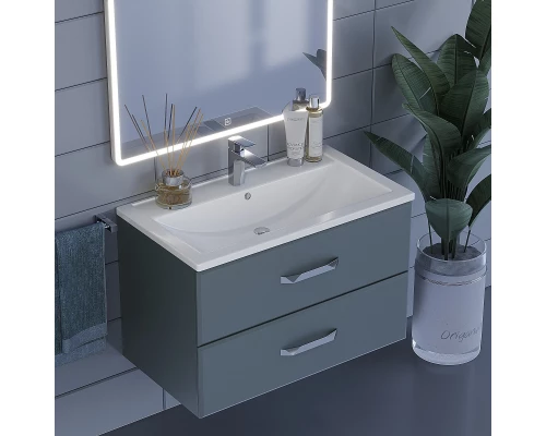 Тумба под раковину для ванной Uperwood Foster (80 см, подвесная, серый графит)