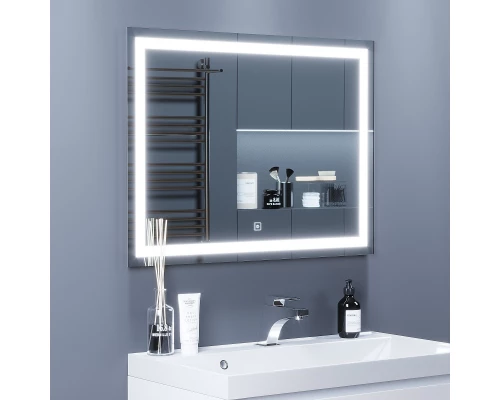 Зеркало для ванной с подсветкой Uperwood Tanos (80*80 см, LED подсветка, сенсорный выключатель, антизапотевание)