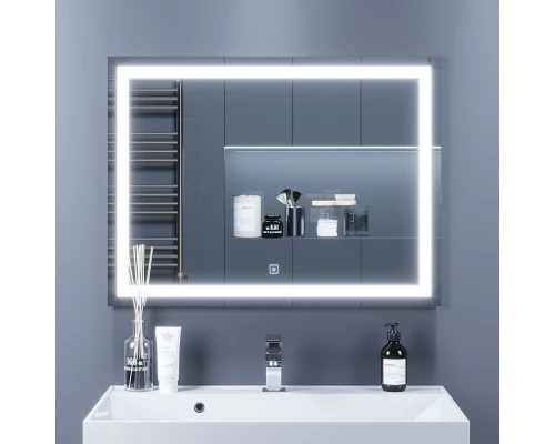 Зеркало для ванной с подсветкой Uperwood Tanos (80*80 см, LED подсветка, сенсорный выключатель, антизапотевание)