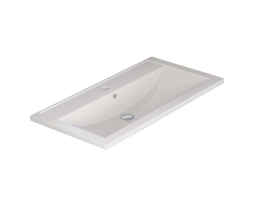 Раковина кварцевая для ванной Uperwood Foster Quartz (90 см, белая матовая, жасмин)