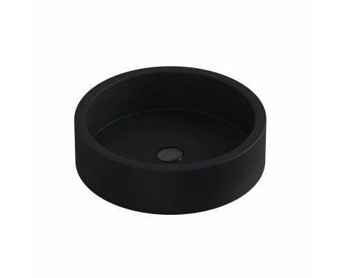 Раковина для ванной комнаты накладная Uperwood Round (34 см, круглая, черный)