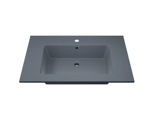 Раковина для ванной полувстраиваемая Uperwood Parma Quartz (75 см, серая матовая, бетон)