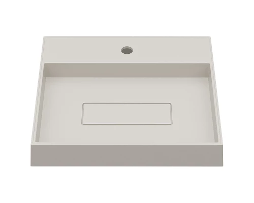 Раковина для ванной накладная кварцевая Uperwood Tanos Quartz (50 см, прямоугольная, с декоративной накладкой, жасмин)