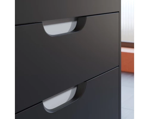 Тумба с раковиной для ванной Uperwood Modul (65 см, подвесная, матовая, черная)