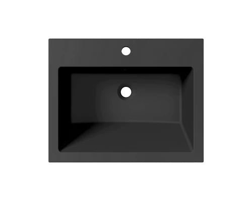 Раковина для ванной полувстраиваемая Uperwood Megan 60 см, черная матовая